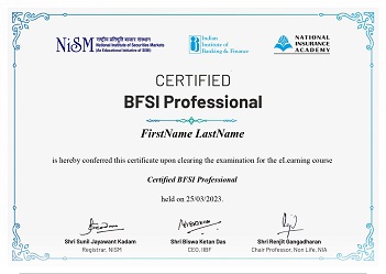 Certified BFSI Professional (CBP) - National Institute of Securities ...